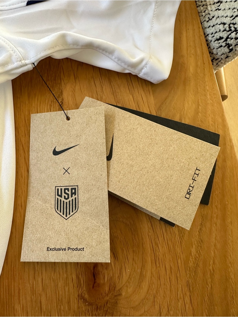 USA White Soccer Jersey with Red & Navy Accent - Picture 4 of 4